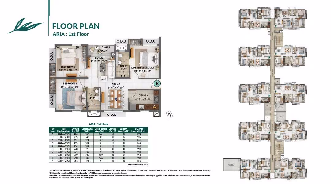 Merlin Avana 2 BHK floor plan